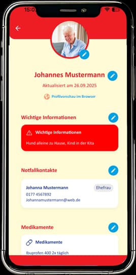 Profilvorschau im Browser
